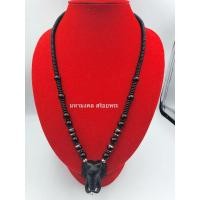 ราคา SK019 สร้อยพระ สร้อยคอ สร้อยกะลาแต่งด้วยหัวช้างไม้พญางิ้วดำ และเม็ดเงิน เม็ดปะคำ 8 มิล 16 เม็ด ยาว 24 นิ้ว (8376816639)