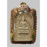 ราคา พระสมเด็จ พระพุทธประทานพร พิมพ์ข้างกนก หลังยันต์ ไม่ทราบที่ เนื้อผงพุทธคุณ สวยเก่า พร้อมตลับสวย (43521239383)