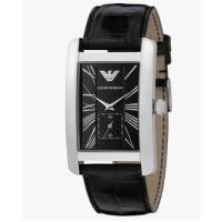 ราคา Emporio Armani Men's AR0143 Classic Black Leather Band Watch