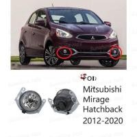 ราคา (พร้อม blub)ไฟตัดหมอกไฟตัดหมอก สําหรับ Mitsubishi Mirage Hatchback 2012-2020 ด้านหน้า FogLamp ไฟสปอร์ต (26539267458)