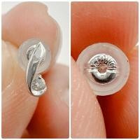 ราคา ต่างหูทองคำขาวแท้ K18WG แต่งเพชรแท้ 0.03ct มาข้างเดียว (26856875959)
