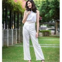 ราคา HANAKOกางเกงผ้าฮานาโกะ สวย หรู ดูแพงได้ "กางเกงฮานาโกะแท้ 100% สีขาว (448350392)