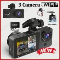 ราคา 3 Channel Car Camera，Triple Lens WiFi Dashcam, 1080P HD Video Recorder, Night Vision, Car DVR with (40477977248)
