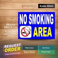 ราคา สติ๊กเกอร์ NO SMOKING AREA สีฟ้า NSA3 รหัสลามิเนต (44558051476)