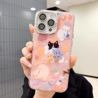 ราคา สต๊อคไทย พร้อมส่ง #เคสไอโฟน iphone 11-15Promax เคสลายน้องแมวพื้นชมพู+แหวนครอบกล้องเพชร (25554684279)