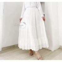 ราคา พรีเลิฟ กระโปรงพลีทสีขาว กระโปรงยาว (54252673476)