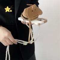 ราคา [JBTH] 1 ชิ้นน่ารักหนังช้าง Zero กระเป๋าสตางค์โทรศัพท์ Ba คลิปแขวน Ne เชือก Crossbody Pearl Bow Chain Anti Drop แขวนโซ่ [JB] (47659853465)