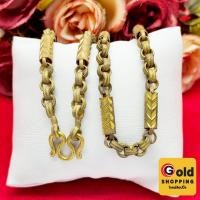 ราคา สร้อยคอทองเหลืองโบราณลายทาโร่คั่นปล้อง ความยาว 24 นิ้ว งานทองเหลืองแท้ งานดิบไม่ได้ชุบ ทองเหลืองโบราณ (29989651263)