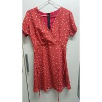 ราคา เดรสสั้นสีแดง แบบป้ายหน้า (4180261019)