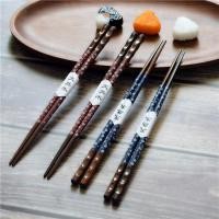 ราคา ตะเกียบไม้ปลายแหลมสไตล์ญี่ปุ่นย้อนยุคอาหารซูชิไม้ชั้นสูงตะเกียบไม้ (26707793587)