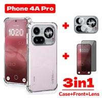 ราคา สําหรับไม่มีอะไรโทรศัพท์ 4APro 4A Pro 2026 3in1 เคสโทรศัพท์ล้างปลอกใส Phone4APro กันกระแทก Soft TPU Anti-Spy Full Privacy Tempered Peek แก้วป้องกันหน้าจอเลนส์ Class (53008915635)