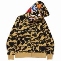 ราคา USED !!! BAPE 1st Camo Shark Full Zip Hoodie Yellow (57207487252)