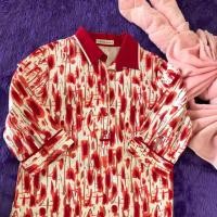 ราคา christiana เสื้อเชิ๊ตพื้นขาวลายแดง ไซต์ xl "42". like anew one. (1246085104)