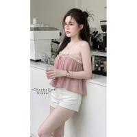ราคา ชุดเซ็ตเกาะอกผ้าชีฟองกางเกง (56157515246)
