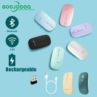 ราคา GOOJODOQ 2-in-1 Wireless Mouse Dual Mode 2.4Ghz Wireless Bluetooth 2 In 1 เมาส์ไร้สาย (19667472412)