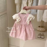 ราคา เด็ก Retro Hollow Flying Sleeve ชุดเจ้าหญิงสีชมพูหวานชุดสาว/เด็ก Retro Hollow Flying Sleeve ชุดเจ้าหญิงสีชมพูหวานชุดสาว 0421tz (54759229417)
