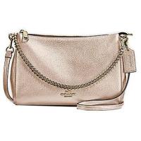 ราคา #ส่งฟรี EMS‼️ ของแท้ % COACH F56126 CARRIE CROSSBODY IN METALLIC LEATHER (IMLH4) [MCF56126IMLH4] (1138520331)