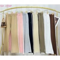ราคา กางเกงวอมขาม้าแต่งแถบข้างลูกไม้ A&K2338 Clothing Women Pants Lady เสื้อผ้า ผู้หญิง (28610833870)