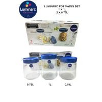 ราคา Luminarc 3 ชิ้นหม้อเก็บ Swing Jar - (2 X 750ML + 1 X 1000ML) [รุ่น: X0710] - เครื่องครัว (49653606679)