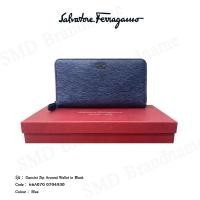 ราคา Salvatore Ferragamo กระเป๋าสตางค์ใบยาว รุ่น Gancini Zip Around Wallet In Black Code: 66A070 0704930 (13562906291)