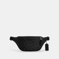 ราคา Coach CW369 Warren Mini Belt Bag In Signature Canvas (QBMI5) กระเป๋าสะพายข้างผู้ชาย สี Qb/Charcoal/Black (42529451436)