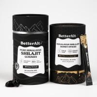 ราคา BetterAlt Ultimate Power Up Duo | Shilajit GOLD+ แท่งน้ําผึ้ง + กัมมี่ Shilajit | ทดสอบ Lab บุคคลที่ 3 | การเผาผลาญและพลังงาน | อาหารเสริมหิมาลัย (45408903615)