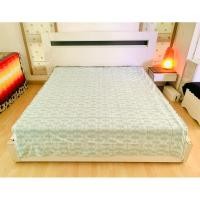 ราคา ผ้าห่ม ขนาด 5.5-6ฟุต สีเขียวพาสเทลกำมะหยี่ลายวินเทจ มือสองขายตามสภาพ สินค้าญี่ปุ่น-เกาหลีแท้ (24554576882)