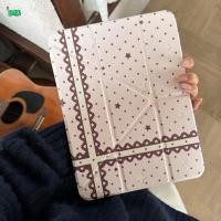 ราคา พร้อมช่องใส่ปากกา 3 + Y พับสไตล์เกาหลีหัวเข็มขัดกรณีแบน ipad11 รุ่น a16 air23 37 ซม.Pka Dot เคสหนัง air13/17 36 ซม.ลูกไม้อะคริลิคกันกระแทก 43 ซม.ป้องกันกรณี Pro (49360631729)