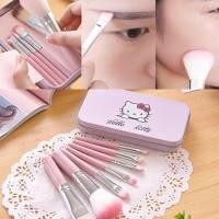 ราคา แปรงHello kitty set แต่งหน้าคิตตี้ ชมพู 8 ชิ้น ขนนุ่ม (6818425850)