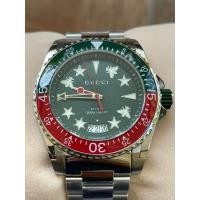 ราคา GUCCI DIVE 45 MM QUARTZ GREEN DIAL MEN'S WATCH YA136222 (26874986231)