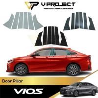 ราคา Toyota Vios NCG102 AC100 (2023-2026) เสาประตู Chrome Carbon Black Window Door PC Center Pillar Cover Trim Fit VP (47556533933)