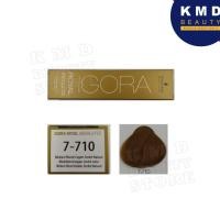 ราคา Schwarzkopf Igora Royal ครีมเปลี่ยนสีผม ชวาร์สคอฟ 60ml สีบลอนด์กลางโทนทองแดงประกายเทา เบอร์ 7-710 (9645613605)