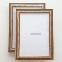 ราคา Tanatron กรอบรูปกระจก ขอบไม้ทำสีทองผสมลายไม้ เซ็ต 2 กรอบ(O01T2) (1538746383)