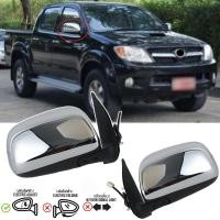 ราคา vigoชุบโครเมี่ยม Toyotaกระจกข้าง กระจกมองข้าง ปรับไฟฟ้า 3 สาย for Toyota Vigo 2004-2011 (42007166506)