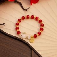 ราคา MERAH Kiara สร้อยข้อมือรูปกระต่ายนักษัตรจีน, สร้อยข้อมือลูกปัดหินล้ําค่าอาเกตสีแดง, เครื่องประดับสไตล์น่ารัก, สร้อยข้อมือลูกปัดโมรา (47659485594)