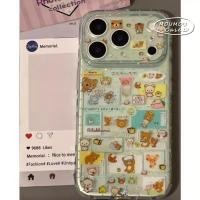 ราคา สําหรับIPhone 16 17 15 12 11 13 14 Pro Max XR X XS Max 7 8 16 15 Plus SEน่ารักRilakkuma Glitter Powderปกอ่อน (48157825521)