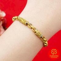 ราคา สร้อยข้อมือทองเหลืองลายห่วงคั่นปล้อง ความยาว 6 นิ้ว งานทองเหลืองแท้ งานดิบไม่ได้ชุบ ทองเหลืองโบราณ (27391707215)