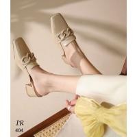 ราคา 404 รองเท้าส้นสูง เปิดหน้าทรงหน้า แบบเปิดส้น สูง 2 นิ้ว (23570754334)