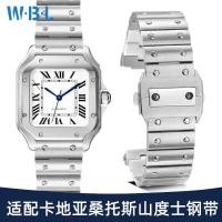 ราคา 90YV [จัดส่งจากจีน] เหมาะสําหรับ Cartier Santos Original สายเหล็กสายชาย Santos Santos100 สร้อยข้อมือสแตนเลส 23 มม. (49559853503)