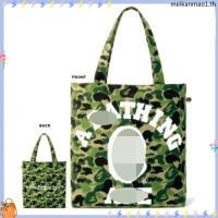 ราคา Bape Tote Bag ความจุขนาดใหญ่กระเป๋าสะพายลายพรางสีเขียว (41480703652)