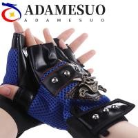 ราคา ADAMESUO ถุงมือครึ่งนิ้วอุปกรณ์มอเตอร์ไซค์ขับรถแฟชั่นผู้ชายผู้หญิง Biker ถุงมือมอเตอร์ไซค์กันลื่น (46910670015)