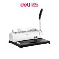 ราคา Deli เครื่องเข้าเล่มเอกสาร เครื่องเข้าเล่ม เข้าเล่มกระดูกงู เจาะได้12 แผ่น/ครั้ง Binding Machine (19445141299)