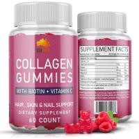 ราคา CollagenPeptidesGummieswithBiotin,VitaminC&EforWomen&Men-Hair,,,,Nails&Joints-Gluten-Free,Non-GMO-60Gummies (55059950652)