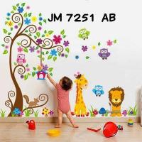 ราคา สติ๊กเกอร์ติดผนัง AB 1 ชุด 2 แผ่น ANIMAL WALL STICKER WALL STICKER UK 90X60 Khemiko DECORTATION STICKER (40355783597)