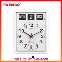 ราคา TWEMCO Perpetual Calendar Wall Clock BQ-12 2 สี | พลิกปฏิทินนาฬิกาออกแบบย้อนยุค (53610741853)
