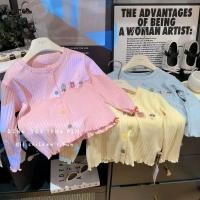ราคา คาร์ดิแกนถักนุ่มสำหรับเด็กผู้หญิงสไตล์ฤดูใบไม้ผลิ เสื้อแจ็คเก็ตแขนยาวลายการ์ตูนสำหรับเด็ก เวอร์ชันเกาหลี เสื้อผ้าเด็ก เสื้อเบส (27837284539)