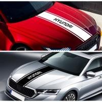ราคา Car Engine Bonnet Cover Trim Stripe Sticker Vinyl Decal Auto Hood Body Decoration Accessories For H (44906621061)