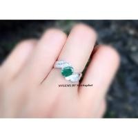 ราคา แหวนเงินมรกตแท้ พลอยแท้ ธรรมชาติ (389691380)
