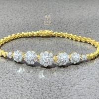 ราคา สร้อยข้อมือดอกพิกุล เพชร Round Brilliant 51/1.22 ct. (25541524057)