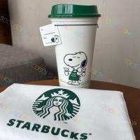 ราคา พร้อมส่ง❣️ แก้ว Starbucks reusable peanuts Joe kind Snoopy hot cup (16oz.) (28880889050)